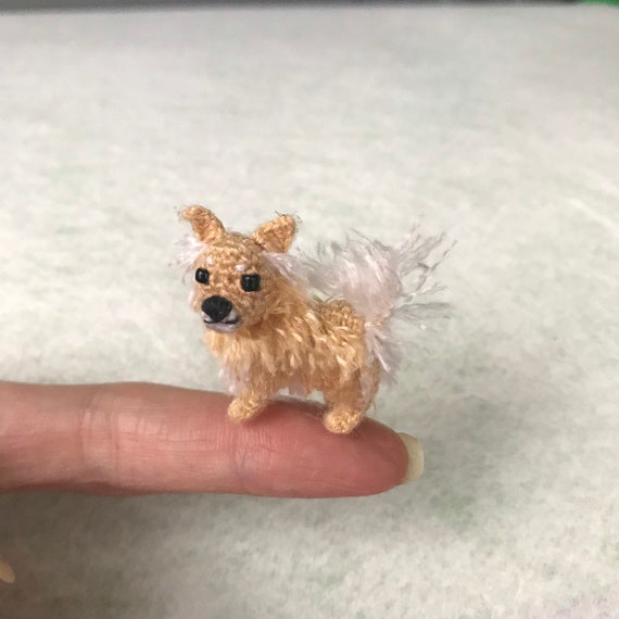 Long Hair Chihuahua Dog Amigurumi Crochet Tiny Dog Stuff Etsy