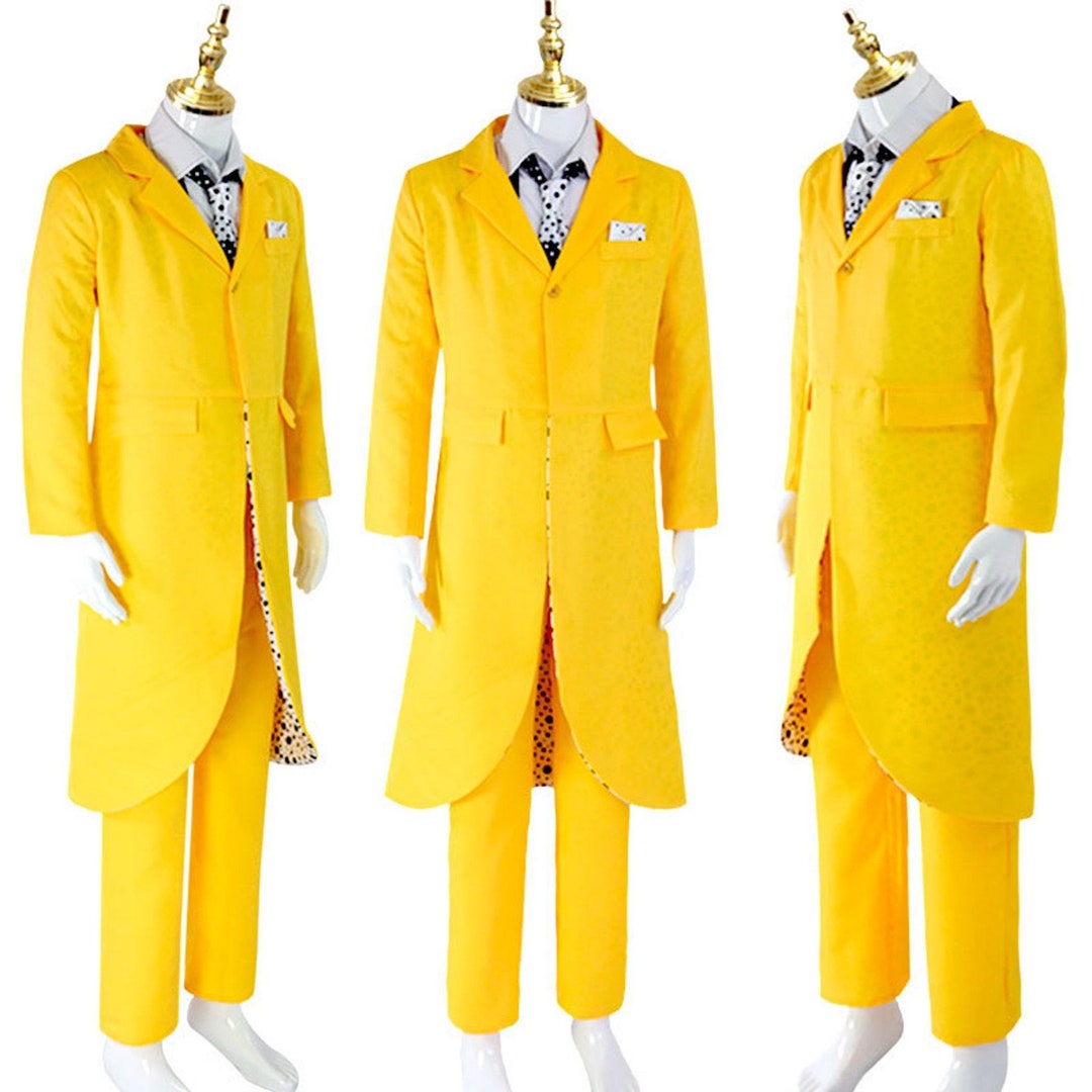 The Mask Jim Carrey Costume Cosplay Yellow Suit Etsy UK