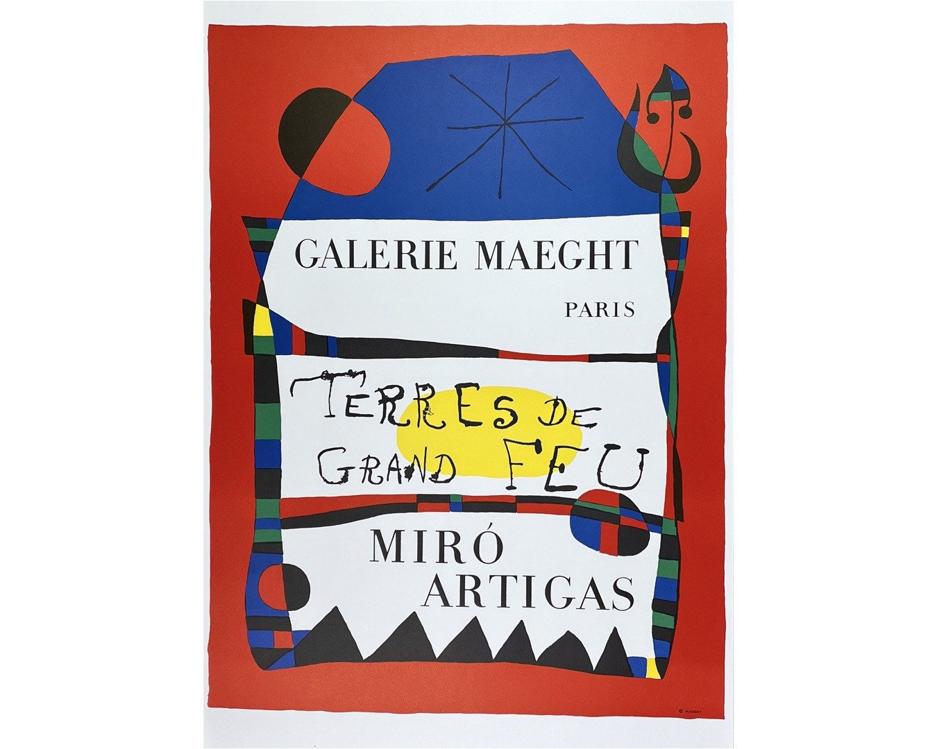Terres de grand feu/ジョアン ミロ/ポスター Original Joan Miró Terres De Grand Feu Lithograph, 1956 - Etsy