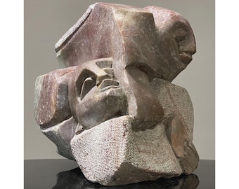 Gran escultura figurativa abstracta modernista francesa vintage de mármol (aprox. 1950) / Picasso/Leger