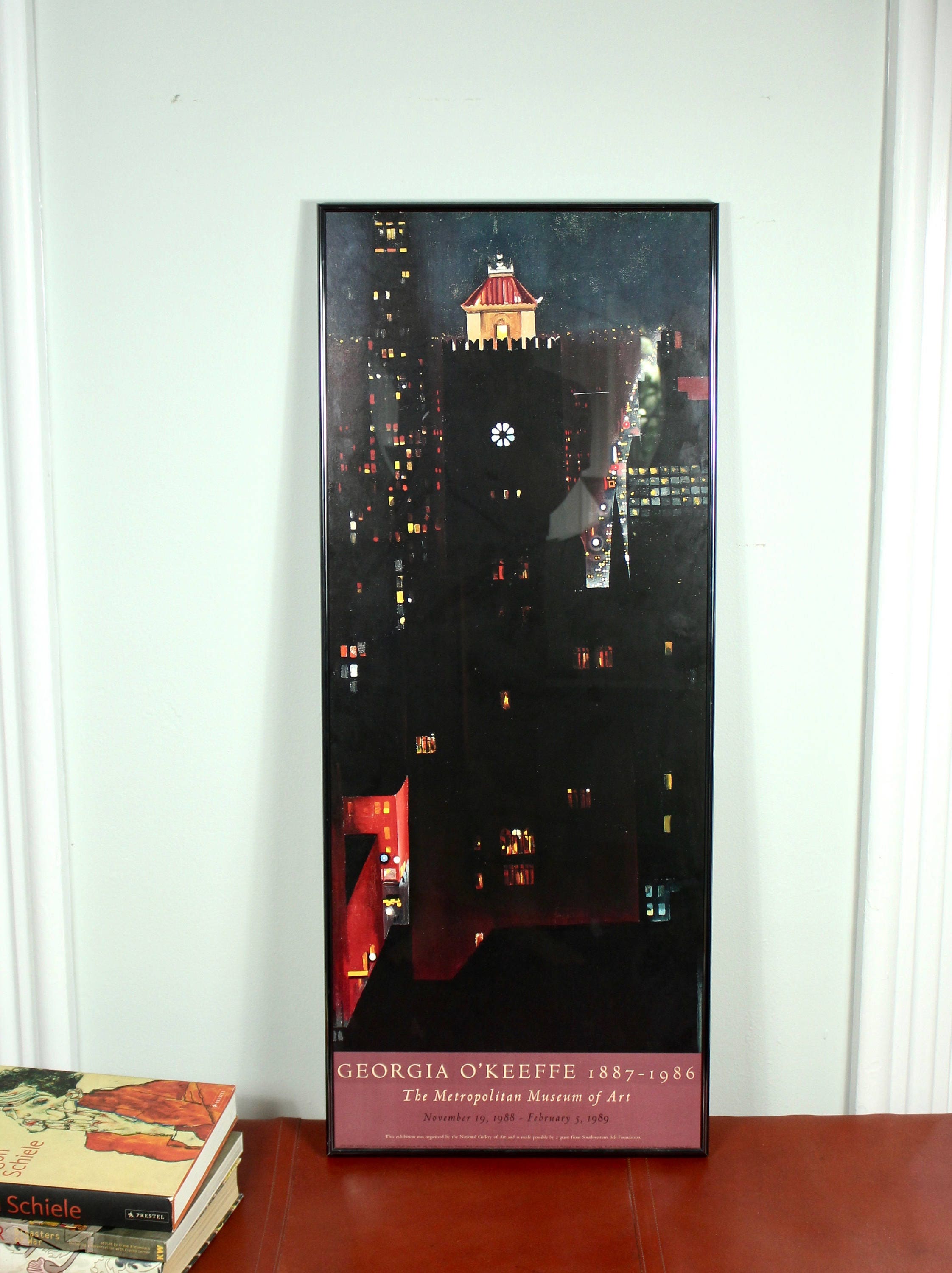 Georgia O'keeffe 1988 Retrospective at the MET Framed Poster