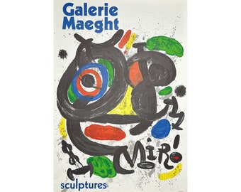 Exposición de esculturas originales de Joan Miró de 1970 en la Galerie Maeght Serigrafía