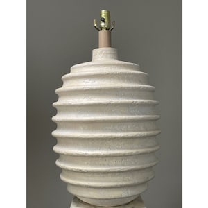 Large Vintage Modernist Textured Decorator’s Table Lamp