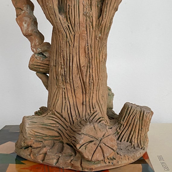 ビンテージ Outsider Art wood Sculpture 左側 美術品