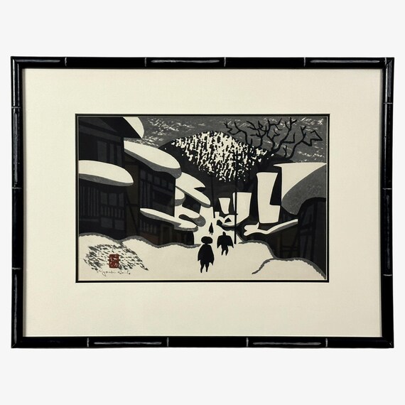 斎藤清　会津の冬　サイン入り 斎藤清「会津の冬（6）」 | 山田書店美術部オンラインストア