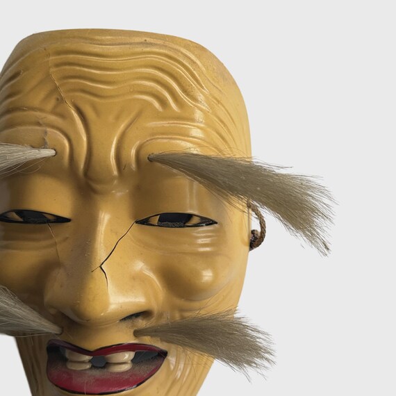 Vintage Carved Japanese Noh Mask/kabuchi - Etsy