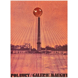 Vintage 1971 Pol Bury Exhibition Lithograph (Galerie Maeght)