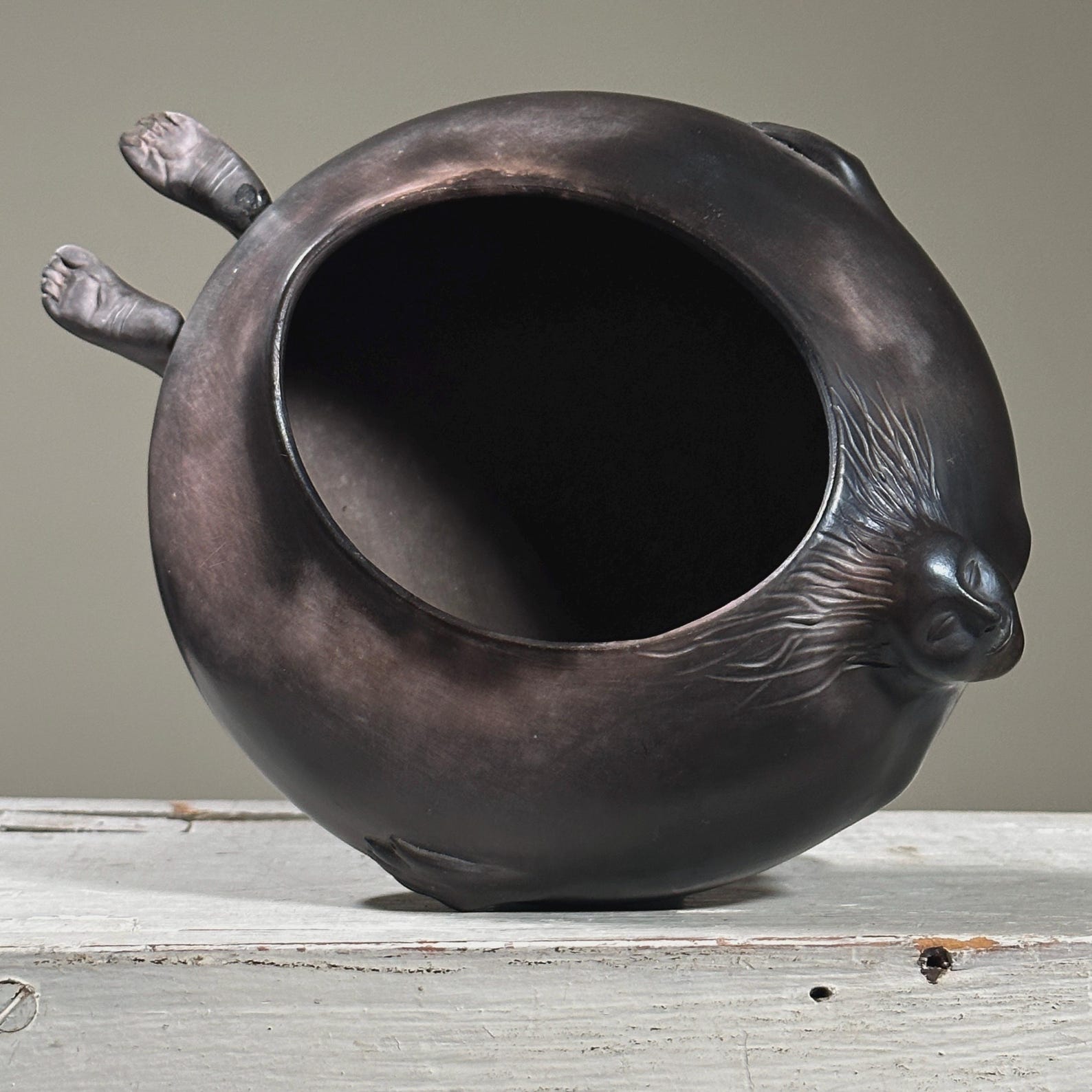 Figurative Raku Vintage Surrealist Raku Fired Burnished Figurative Story Pot, Signed - Etsy