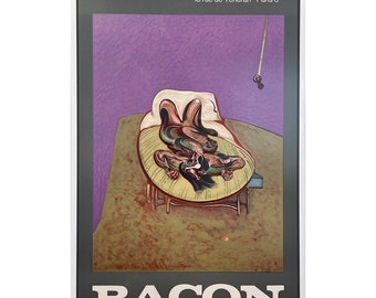 Original Francis Bacon 1966 Exhibition Lithograph with “Lying Figure”, Framed (Galerie Maeght)