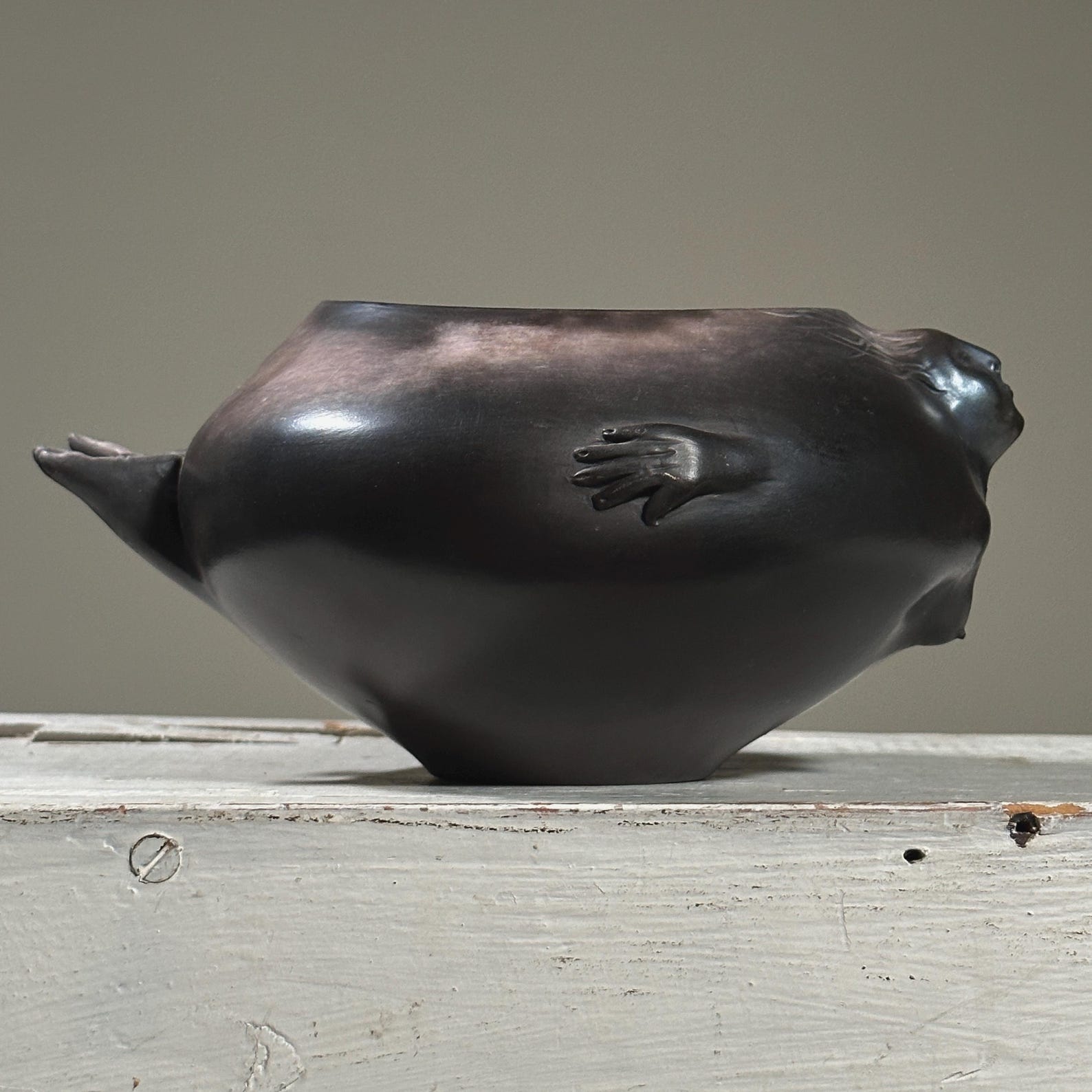 Figurative Raku Vintage Surrealist Raku Fired Burnished Figurative Story Pot, Signed - Etsy