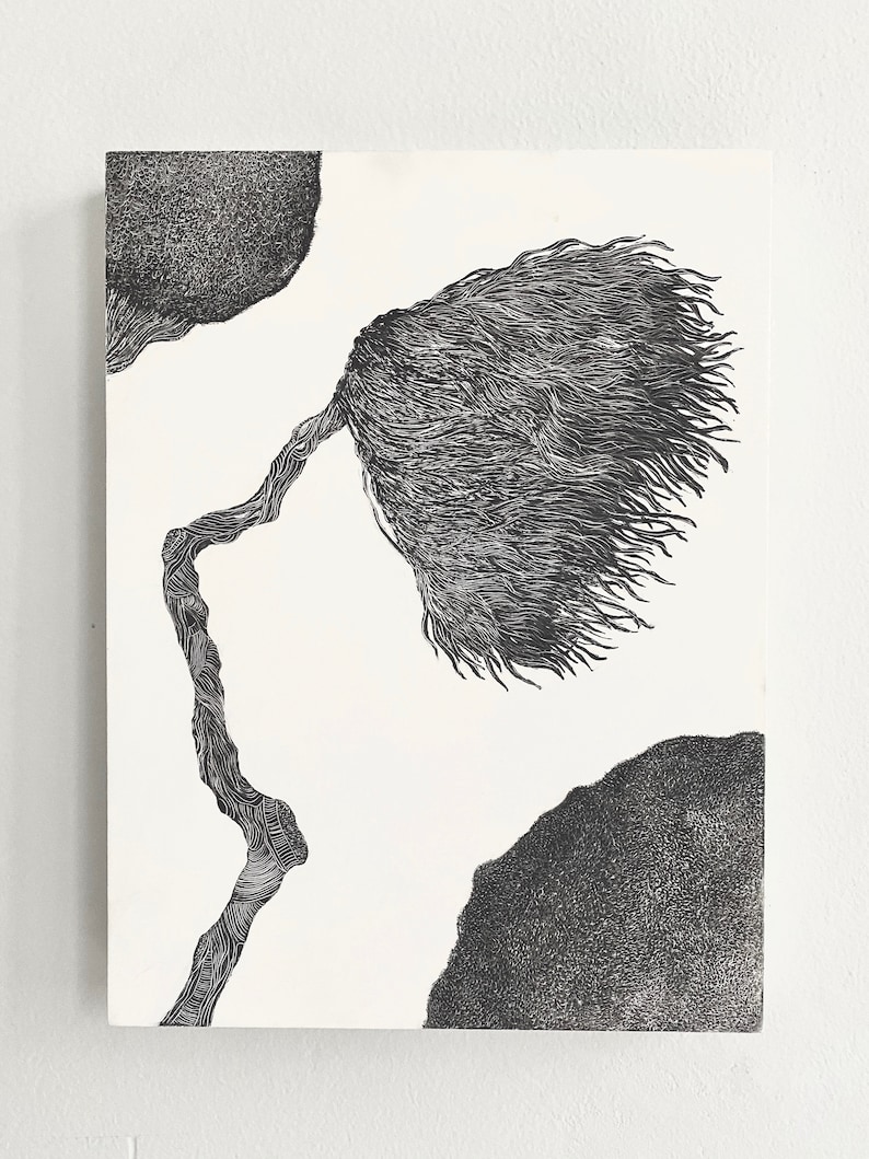 Original Pen and Ink Drawing on Clayboard 12h X Etsy