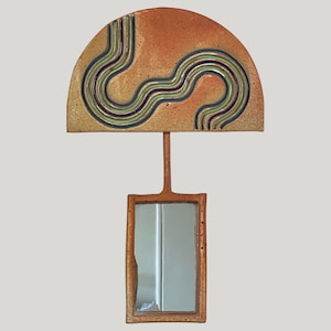 Michael Cohen (American, b. 1936) Sculptural Ceramic Mirror (ca. 1970, Signed)
