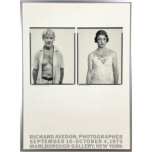 Vintage Richard Avedon 1975 Marlborough Gallery Exhibition Offsetowa litografia, oprawiona/De Kooning