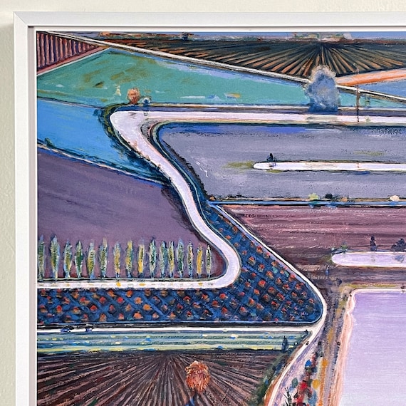 ウェイン・ティーボー（1920-2021）表現主義風景画ジクレー版画、額