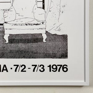 May include: Black and white line drawing of a chair with a text overlay that reads "IA - 7/2 - 7/3 1976".