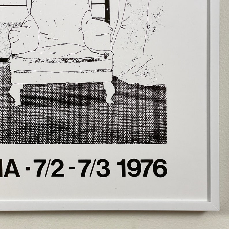 May include: Black and white line drawing of a chair with a text overlay that reads "IA - 7/2 - 7/3 1976".