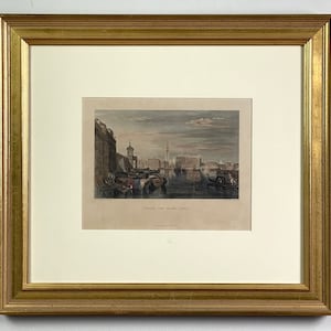 J.M.W. Turner (After) - “The Grand Canal” Hand Colored Engraving, Framed (1880)