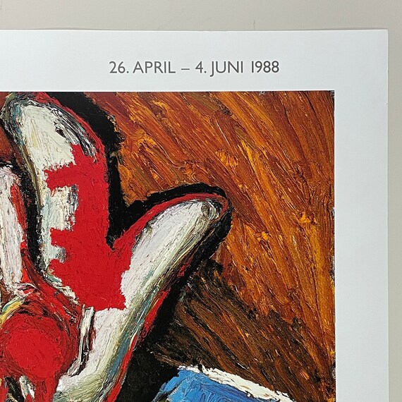 1988年ヴィンテージ カレル・アペル回顧展 リトグラフ ポスター