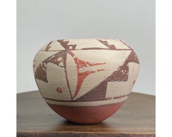 Early Hopi Polychrome Clay Bowl