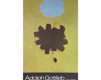 Oryginalna litografia wystawowa Adolpha Gottlieba Marlborough Zurych 1972