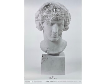 Grabado de edición limitada "Bacchus en selenita gris" de Daniel Arsham, FIRMADO/NUMERADO (2020)