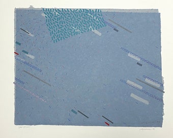 Jody Williams - “Forces” (1987, Handmade Paper, pencil, Collage)