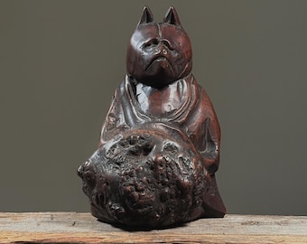 縁起物 信楽焼 タヌキ科たぬき - Etsy