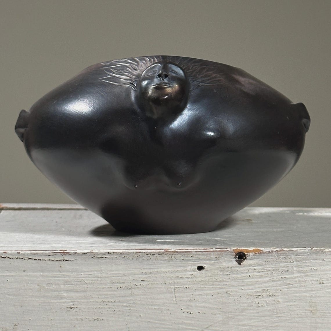 Figurative Raku Vintage Surrealist Raku Fired Burnished Figurative Story Pot, Signed - Etsy