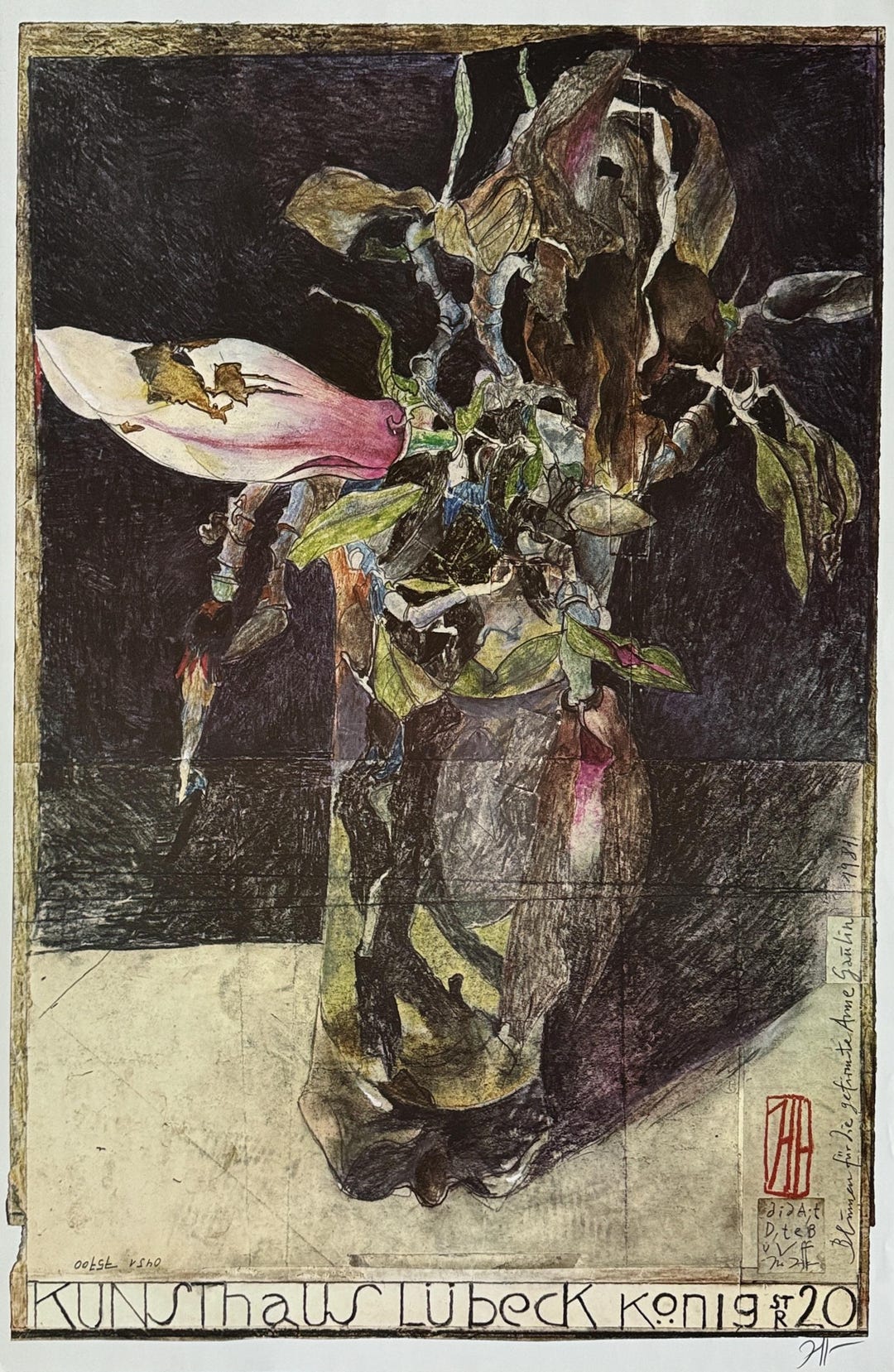 Horst Janssen (1929-1995) - 'magnolia Lübeck' Expressionist Still