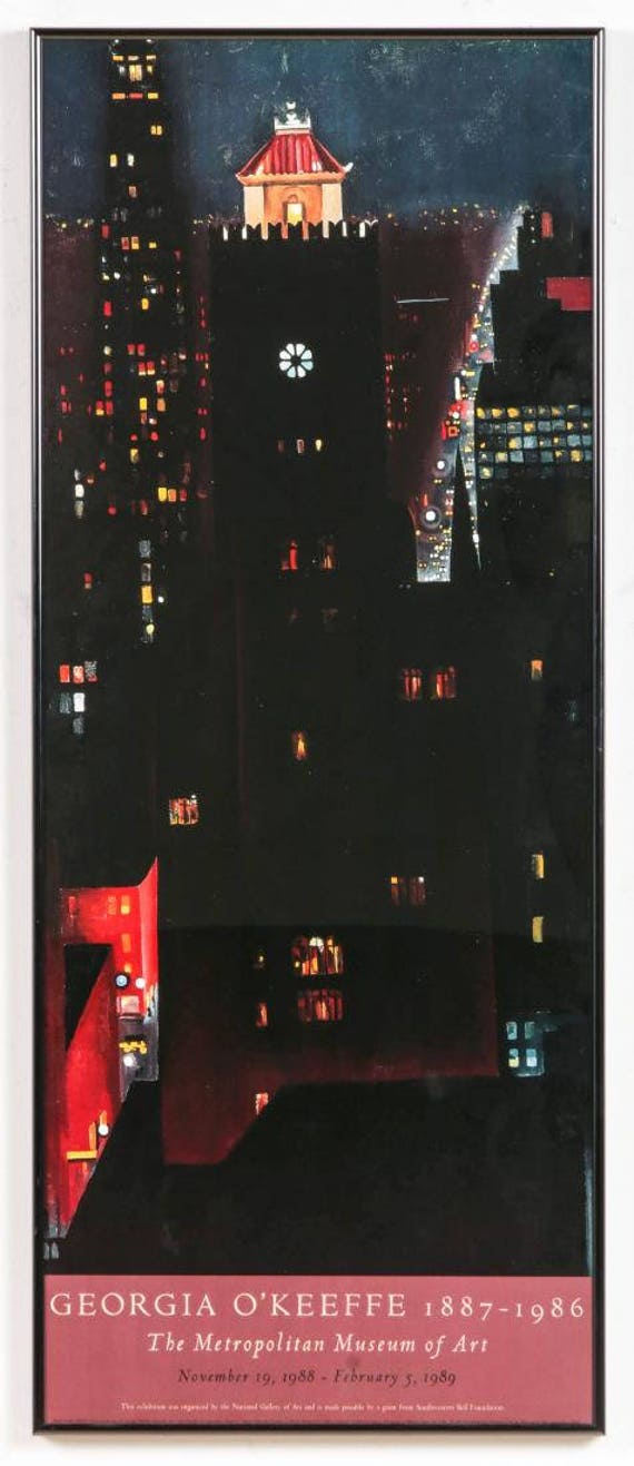 GEORGIA O'KEEFFE RARE 1980'S OFFSET LITHOGRAPH PRINT POSTER