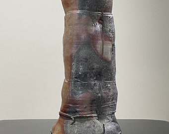Wazon z kamionki opalanej drewnem Jeff Shapiro (ok. 1980)/Raku/Styl japoński
