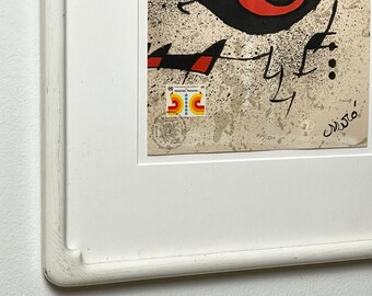 ミロ　リトグラフ ジョアン・ミロ - 「無題 UN」抽象画 限定版リトグラフ（1980年