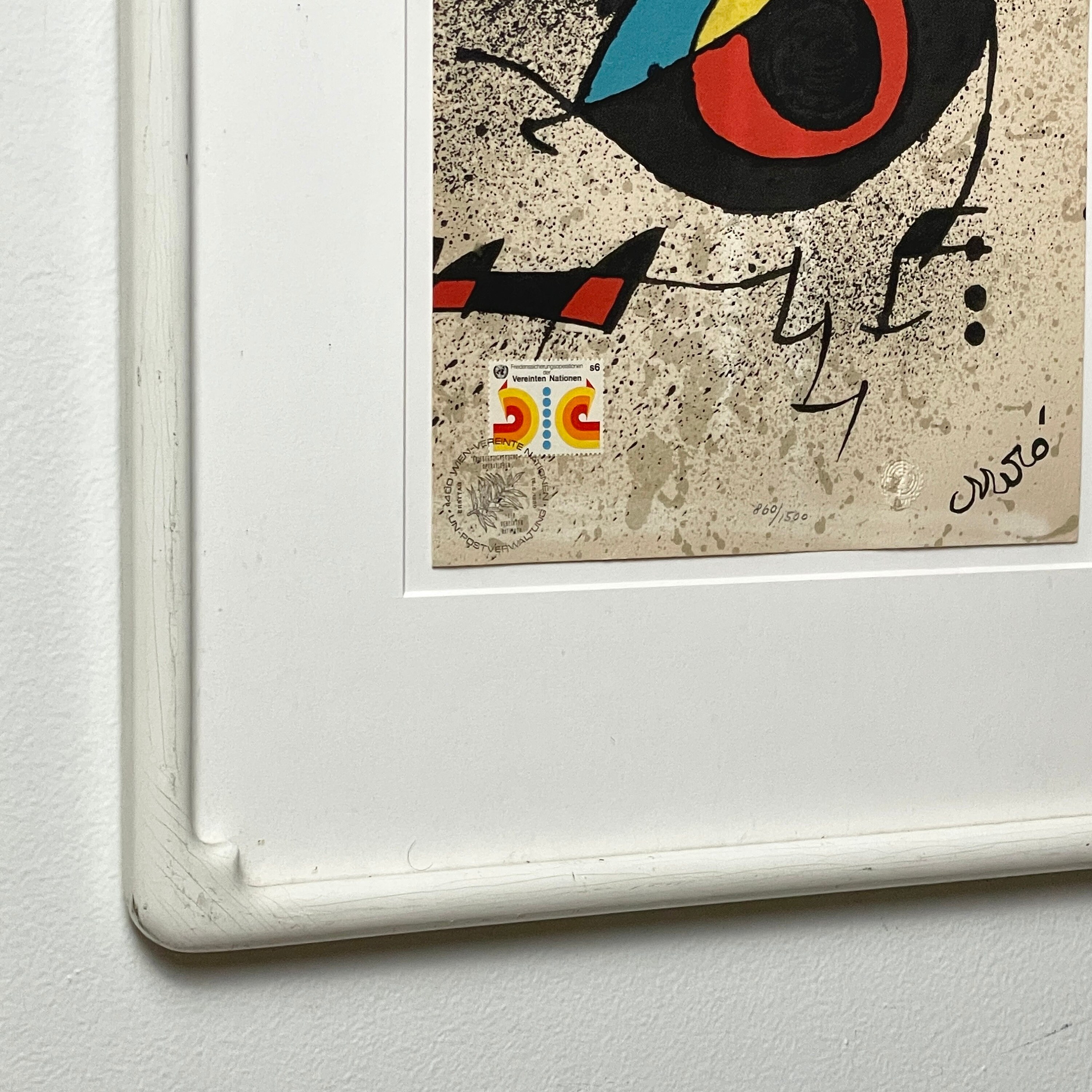 ジョアン・ミロ - 「無題 UN」抽象画 限定版リトグラフ（1980年