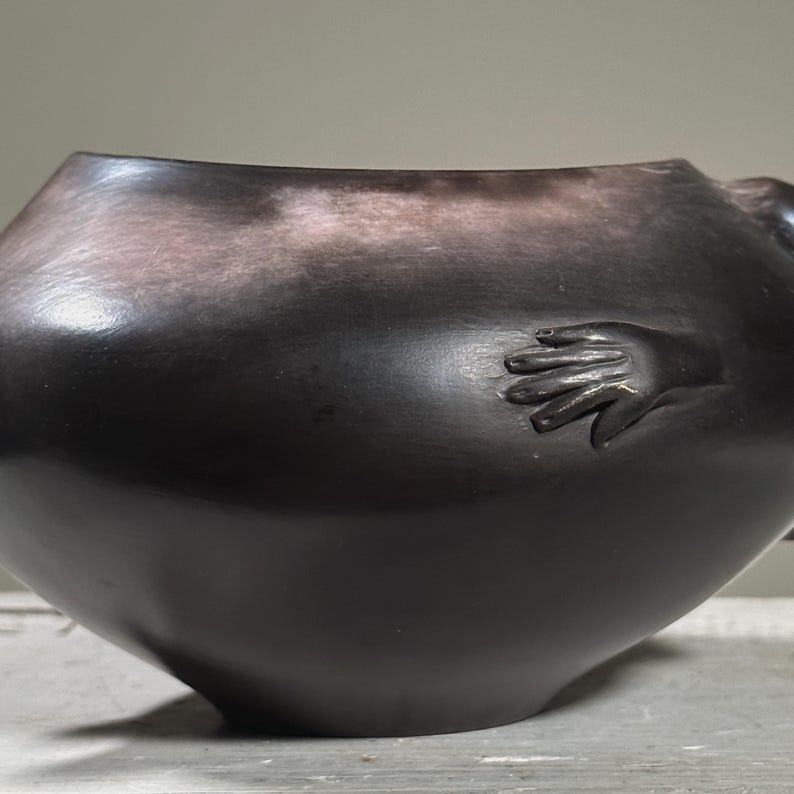 Figurative Raku Vintage Surrealist Raku Fired Burnished Figurative Story Pot, Signed - Etsy