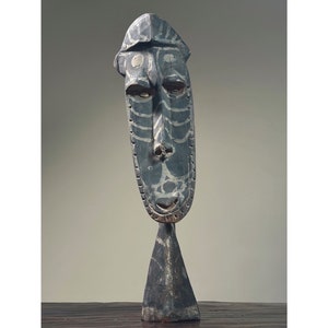 Antique Melanesian Polychrome Hand Carved Sculpture