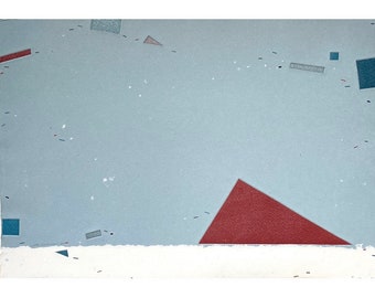 Jody Williams. - “7a” (1989, Etching and Chiné Collé on Handmade Paper)/Memphis Style
