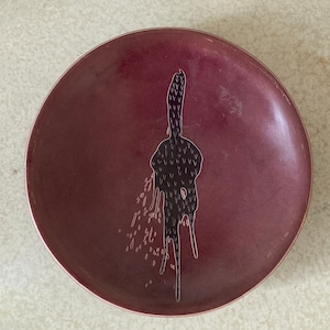 Vintage kenianische Speckstein Schale (rot)