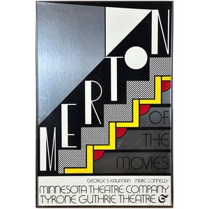 Vintage 1968 Roy Lichtenstein ‘Merton’ Silver Foil Screenprint, Framed/Pop Art