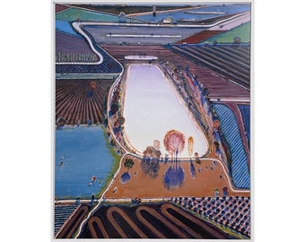 Wayne Thiebaud (1920-2021) Expressionist Landscape Giclée Print, Framed/Pop Art