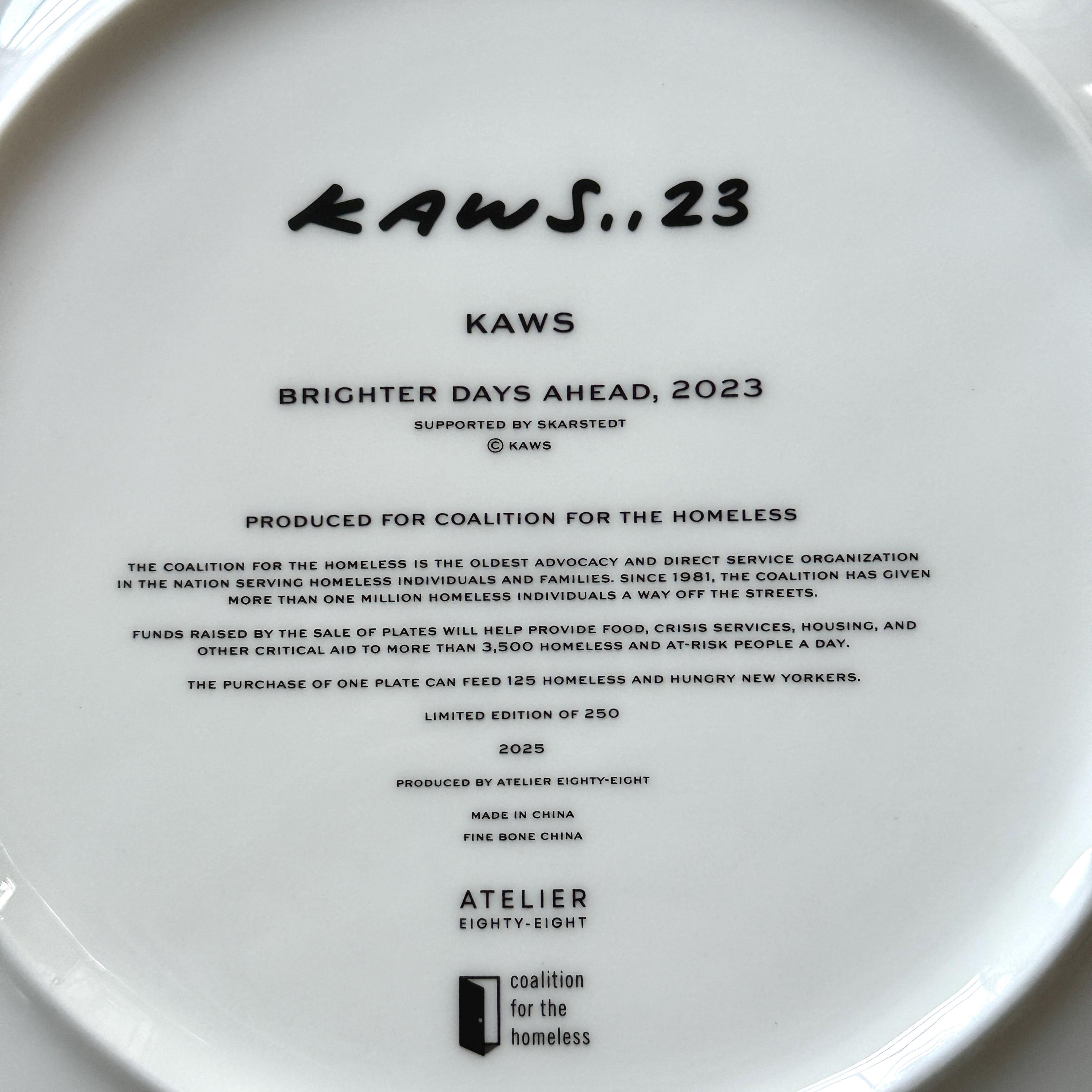 Kaws Limited Edition Coaltion for the Homeless Plate, 2025