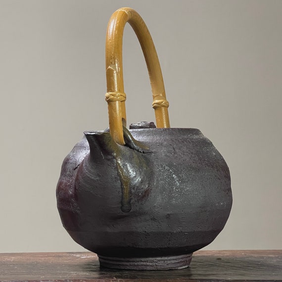 トニー・エヴァンス サイン入り 大型 楽焼 カリフォルニア セラミック