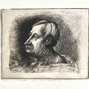 French Workman Etching - Signed in plate (1893)