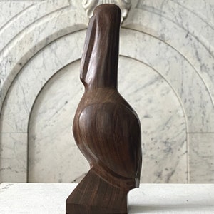 Vintage Mid Century Folk Art Modern Wooden Bird Sculpture