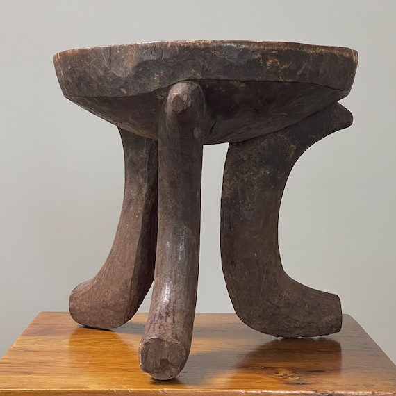 ヴィンテージ　アフリカ　ケニア　オブジェ　【B】 Solid Black Antelope Gazelle Original Kamba Tribe Table Art