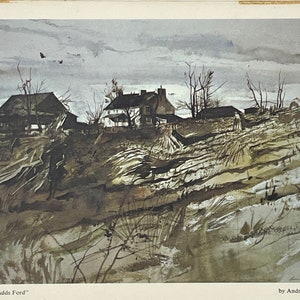 Andrew Wyeth ondertekende familiekerstkaart (ondertekend "The Wyeths")