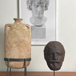 Daniel Arsham - Grey Selenite Eroded Antinous as Bacchus, Signed/Numbered (2020, Framed)-Limited Edition of 150 from Perrotin Paris Exhibit