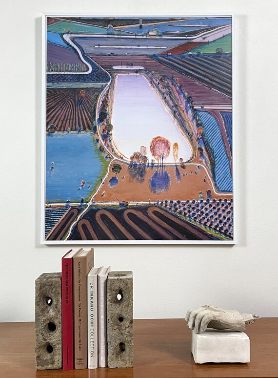 ウェイン・ティーボー（1920-2021）表現主義風景画ジクレー版画、額