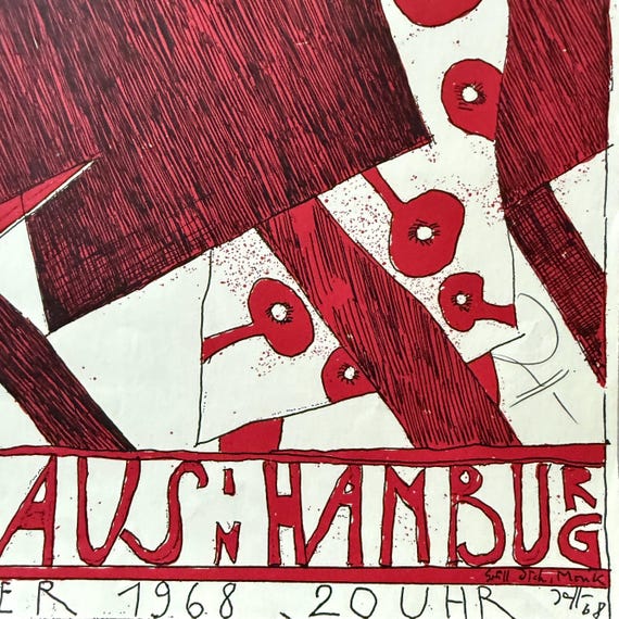Horst Janssen - 'die Raübers' Neo-expressionist Lithograph, Signed