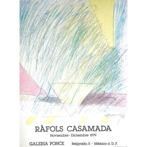 Ràfols Casamada (Spanish, 1923-2009) Galeria Ponce Mexico City 1979 Exhibit Lithograph