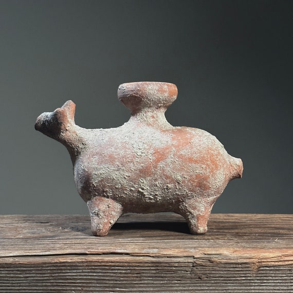 Antique Mesoamerican Zoomorphic Terracotta Vessel/tribal/animal